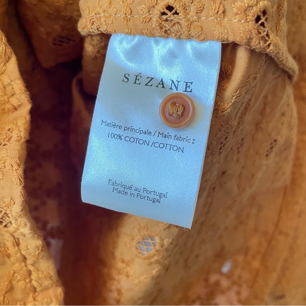 Sezane Orange Ruffled Blouse - Picture 5 of 6